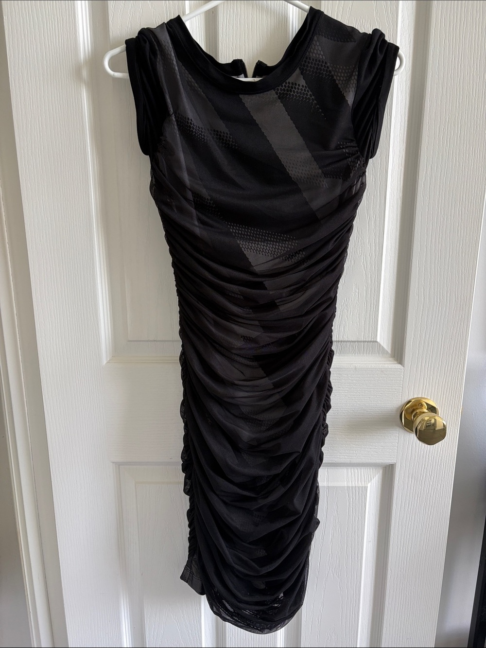 BCBG Black Ruched Sheath Dress